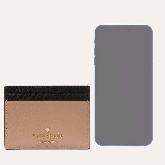 Kate Spade ♠️ Madison Small Slim Card Holder Toasted Hazelnut Multi 
NWT - Picture 3 of 7